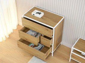 Komoda DOWD dub + biela 70 cm