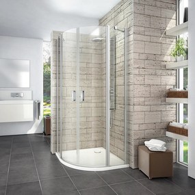 Roth Štvrťkruhový sprchovací kút LYR4 - bez vaničky ROTH-Variant: rozmery: 100x100 cm - (LYR4 1000 - 1135008269), ROTH-Profily: profily: brillant, vý…