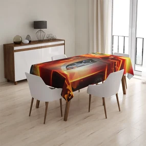Sablio Obrus Auto v plameňoch - 145x240 cm