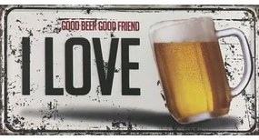 Ceduľa značka I Love Beer