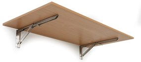 Sklápací stôl na stenu, 120x60 cm, nosnosť 30 kg, buk