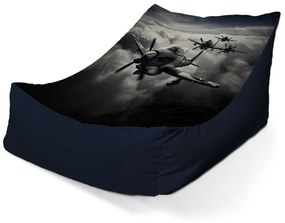 Sablio Sedací vak Lounge Stíhacie lietadlá - 80 x 95 x 50 cm