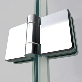 BPS-koupelny Zalamovacie otočné sprchové dvere ZES KZ21D 100 chrom/transparent pre inštaláciu do niky - bez vaničky