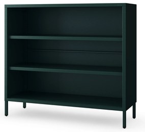 Nízky policový regál LUCA, 1000 x 900 x 350 mm, Modern: fľaškovo zelená farba
