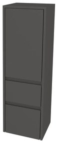 Mereo, Mereo Opto kúpeľňová skrinka vysoká 125 cm, ľavé otváranie, Multidecor, Šedá diamant, MER-CN995LSEDD