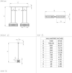 Eglo 390164 - Luster na lanku CIDRAZ 4xE27/40W/230V čierna/hnedá
