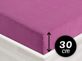 Froté napínacie prestieradlo na vysoký matrac FR-009 Orgovánové 100 x 200 - výška 30 cm