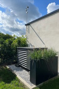 Kvetináč ELEMENTO, sklolaminát, šírka 88 cm, antracit