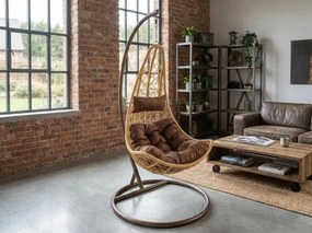 Žlté závesné kreslo AMAZONIA so stojanom