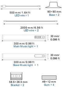 Globo 25895SH - SADA 2x LED RGB Stmievateľná stolná lampa LED/2W/5V Wi-Fi Tuya