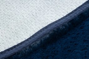 Protišmykový koberec POSH kruh Shaggy navy granát, plyš