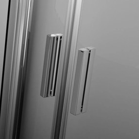 Besco Štvrťkruhový sprchovací kút ZARYA CHROM HR 80x80 (90x90) + vanička AXIM SE čierna BESCO-Rozmery: 90x90