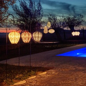 SOLÁRNY LAMPÁŠ DROP 48X28 CM TMAVOSIVÁ
