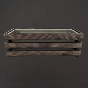 AMADEA Drevený obal s hrantíkom tmavý, 52x21,5x17cm, český výrobok