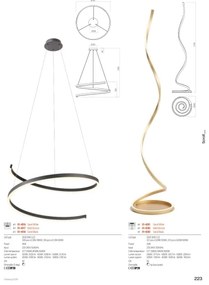 Redo 01-4281 - LED Stmievateľná stojacia lampa SCROLL LED/30W/230V biela