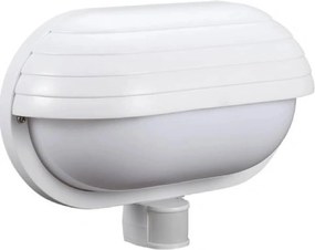 HADEX RIO vonkajšie nástenné svietidlo so senzorom 1xE27/60W/230V/IP44, biela farba