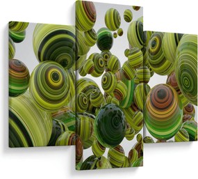 Obraz pruhovaných gúľ (90x60 cm)