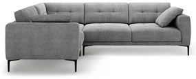 Sivá rohová pohovka (ľavý roh/do L) Bemy – Micadoni