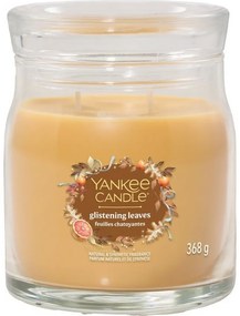 Yankee Candle Signature Glistening Leaves Strednevoňavá sviečka, 368 g, M