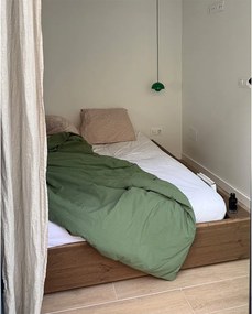 Hnedá dvojlôžková posteľ z borovicového dreva s roštom 140x200 cm Ziggy – Karup Design