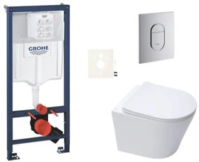 Závesný wc set do ľahkých stien / predstenová montáž SAT Infinitio SIKOGRSIN10A, 1 ks