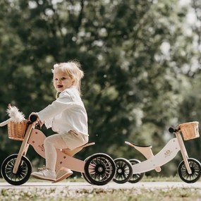 Drevené balančné odrážadlo Tiny Tot Plus 2v1 biela