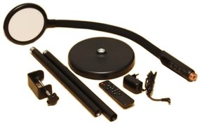 LED Stmievateľná lampa 3v1 LED/12W/230V čierna CRI 90 + diaľkové ovládanie