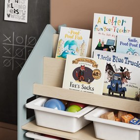 Univerzálna montessori polica 2v1 – svetlomodrá