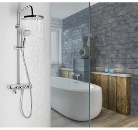 Aqualine - Sprchová súprava s batériou FARRAO lesklý chróm