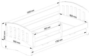 Detská posteľ PLAY ružová 80x180 cm