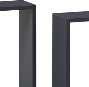 Set troch nástenných políc sivé P-008 GREY2 (3 ks)