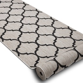 Behúň SIZAL FLOORLUX 20608, marócky trellis béžovo / čierny