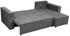 Sivá rohová pohovka SMART COSARO, obojstranná + 2 vankúšiky ZADARMO