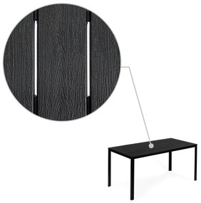 ModernHome Záhradný stôl 156 x 78 cm - Čierny
