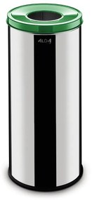 Kovový kôš na triedený odpad 45 L nerez lesklý, sklo