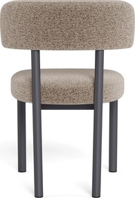 Mazzoni TORAY Béžová Latte (tkanina Monza 60)/čierna podnož - ČALÚNENÁ STOLIČKA DO KUCHYNE/JEDÁLNE
