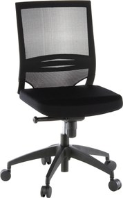 XXXLutz OTOČNÁ STOLIČKA, sieťovina, plochá tkanina, čierna MID.YOU - Online Only kancelárie - 001918006001