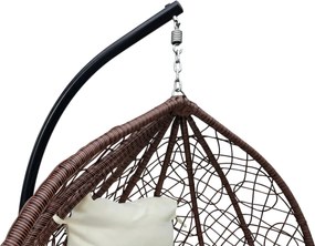 Hnedé závesné kreslo KOKON