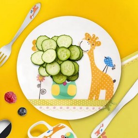 Orion Plytký porcelánový detský tanier ŽIRAFA 21 cm