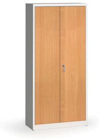 Alfa 3 Zvárané skrine s lamino dverami, 1950 x 920 x 400 mm, RAL 7035/buk