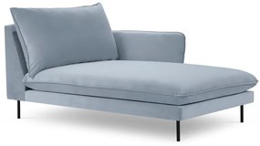 Svetlomodrá zamatová leňoška (pravý roh) Vienna – Cosmopolitan Design