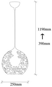 Luster na lanku FELLINI 1xE27/100W/230V