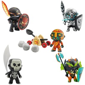Balíček Arty Toys veľký – rytieri Baldy & katapult & Volcano & Skully & Drack & Furious