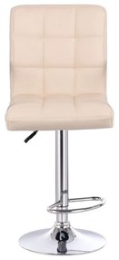 LuxuryForm DESIGN Barová stolička TOLEDO na striebornom tanieri - krémová