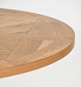 Jedálenský stôl Indus 125 cm z masívu dub prírodný/grafit