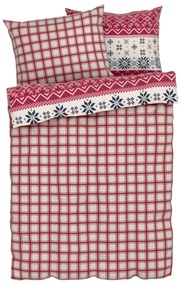 Livarno home Posteľná vianočná bielizeň z mikrovlákna, 200 x 220 cm (červená)  (100396369)