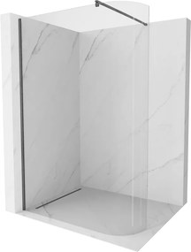 Mexen Kioto, sprchová zástena Walk-In 160 x 200 cm, 8mm číre sklo, grafitový profil, 800-160-101-66-06