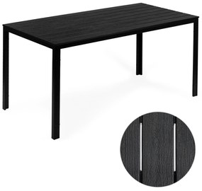 ModernHome Záhradný stôl 156 x 78 cm - Čierny