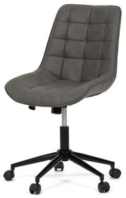 Kancelárske kreslo KA-V3120 GREY3, šedá látka s koženým dekorom