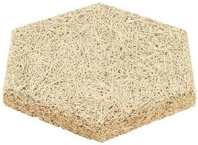 Fibrotech Akustický obkladový panel Hexagon, biely cement, drevitá vlna, 250 × 289 × 25 mm, slonová kosť svetlá, 18 ks